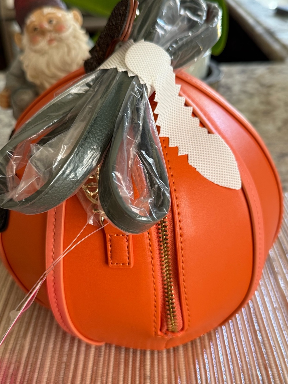 NEW Betsey Johnson Kitsch NO GUTS NO GLORY Pumpkin Crossbody In Orange - Picture 7 of 16